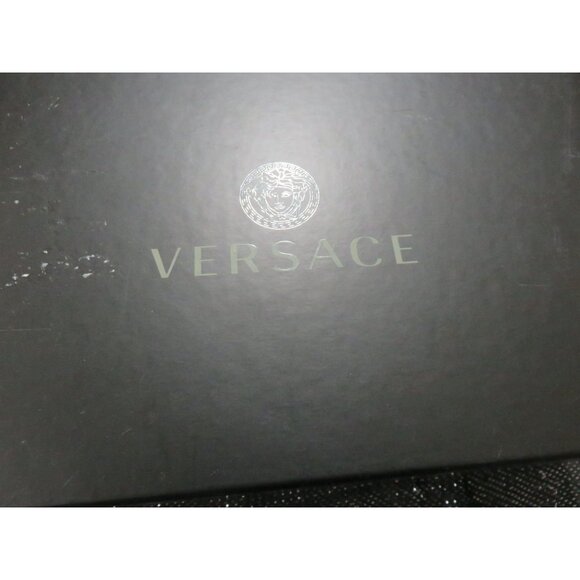 Versace Black with Gold Medusa Palazzo Slides Sandals sz 37 BRAND NEW WITH TAGS - Picture 14 of 15